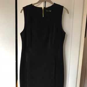 Little black dress faux suede